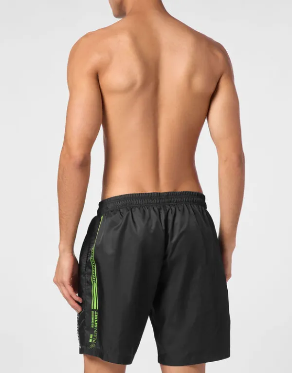swim_shorts_2.webp Philipp Plein Swim Shorts black+greenfluo Best