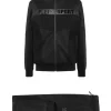Philipp Plein Tracksuit: Zip-up Jacket + jogging pants Statement black Best