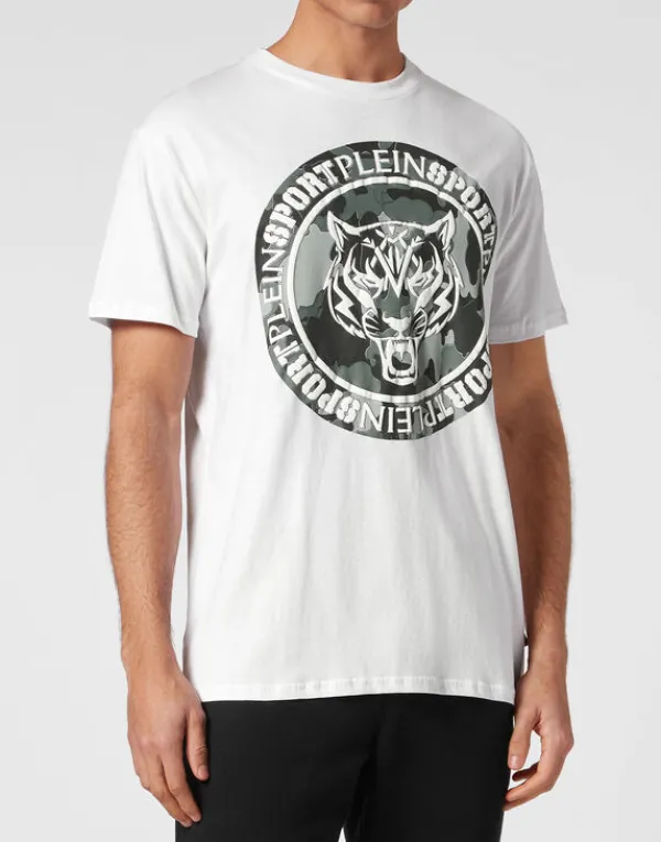 Philipp Plein T-shirt Round Neck Carbon Tiger Sale