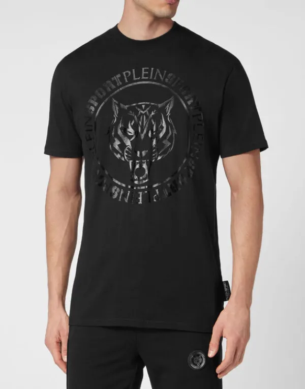 Philipp Plein T-shirt Round Neck SS Carbon Tiger black Best