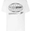 Philipp Plein T-shirt Round Neck SS Global Express Edition white Hot