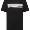 Philipp Plein T-shirt Round Neck SS Silver Brush black/silver New