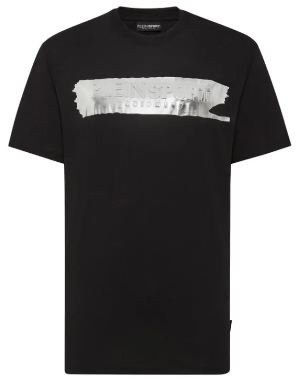 Philipp Plein T-shirt Round Neck SS Silver Brush black/silver New