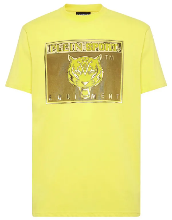 Philipp Plein T-shirt Round Neck SS Statement yellow Fashion