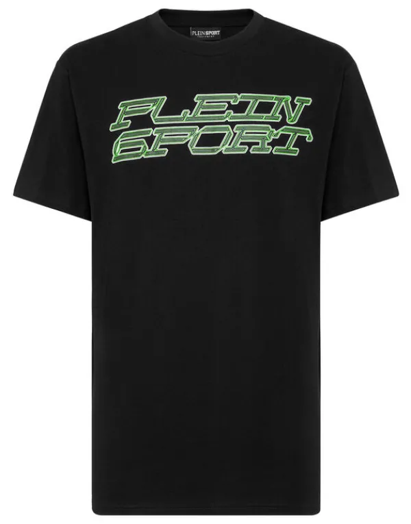 Philipp Plein T-shirt Round Neck SS Tiger black+greenfluo Online