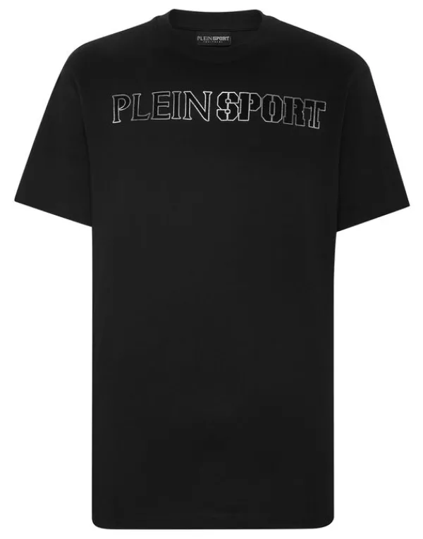 Philipp Plein T-shirt Round Neck SS Tiger black/silver Discount