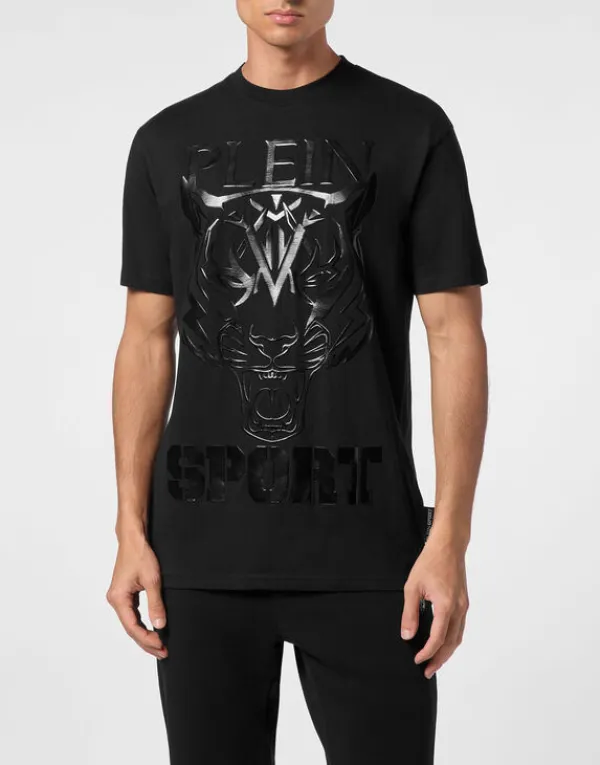 Philipp Plein T-shirt Round Neck SS Tiger black Fashion