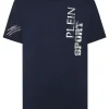 Philipp Plein T-shirt Round Neck SS Wave darkblue Discount